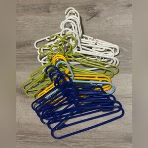 Set of 26 Kid’s Assorted Blue Green Yellow White Hangers